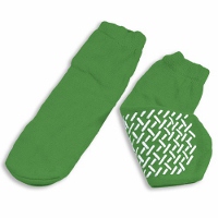 Slipper Socks; Med Green Pair